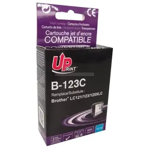 Картридж с чернилами Brother UPrint LC123C125XLC Cyan для принтеров Brother, совместимый с серией LC123/125
