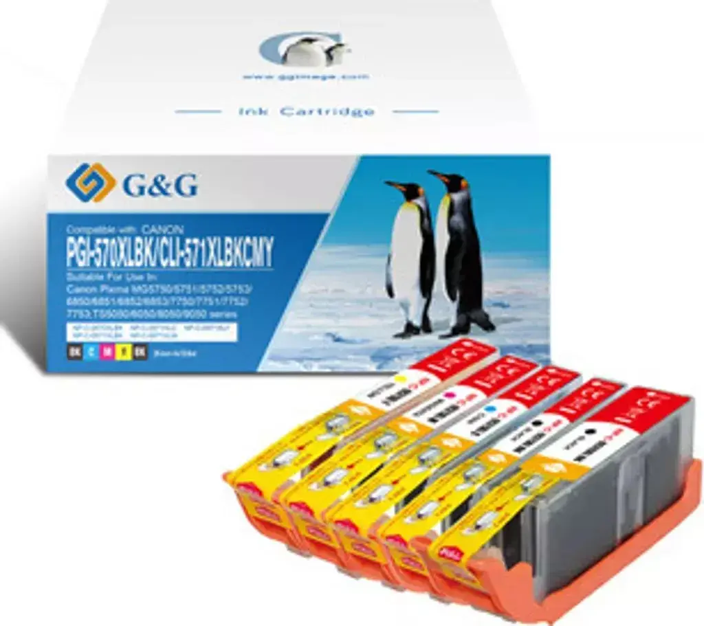 Tintes kārtridži G G saderīgi PGI-570XLBK