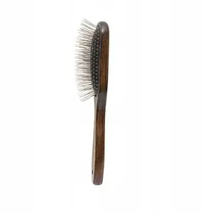 Pet brush Barry King BK-14621 — beech wood handle, metal pins, size 22.8×4.7 cm