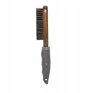 Pet brush mega creative BK-14654, beech wood handle, bristle head, TPR grip, 4.6×23.2 cm