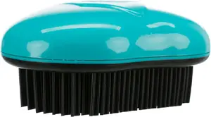 Brush for dogs Trixie TX-23237 — double-sided pet brush, 70×100 mm, black/turquoise