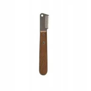 VidaXL traditional pet grooming trimmer, walnut wood handle, steel, 2.3 x 15.6 cm