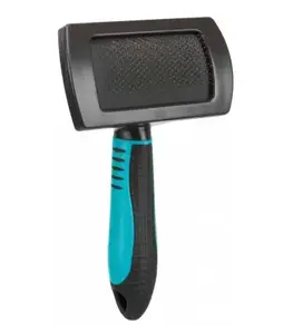 Щетка Trixie Soft Brush чёрно‑синяя для собак, 100×170 мм, 1 шт