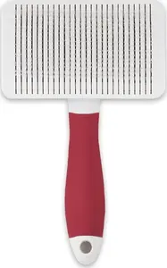 Self-cleaning pet brush OVERZOO 360 MZ with massage beads — model 3847