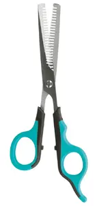 Dog grooming scissors Trixie TX-2355, ambidextrous, stainless steel blades, 160 mm, black handle