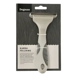 Pet brush/comb Dogman 664402 for dogs, grey — 72×155×45 mm