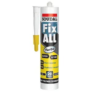 Герметик Soudal FIX ALL TURBO 290 мл — гибридный строительный герметик, белый