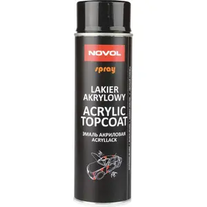 Akrila spreja virskārs Novol NL-34302 — melns, spīdīgs, 500 ml