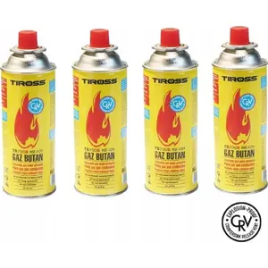 Gas Cartridge Set Tiross TS-700B-4 — 4 x 227 g MSF-1a, CRV explosion-proof system