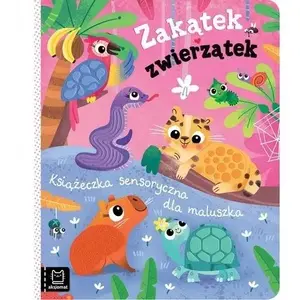 Aksjomat soft sensory cloth book Zakątek zwierzątek – baby cloth book, tactile panels, small format