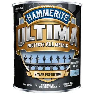 Металлическая краска HAMMERITE Ultima, антрацит RAL 7016, 250 мл