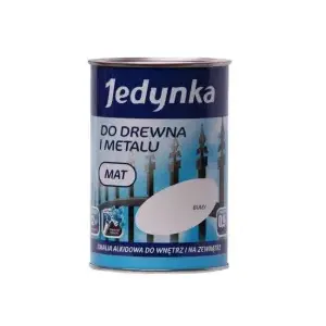 Alkīda emaljas krāsa Jedynka 0,9 l — balta