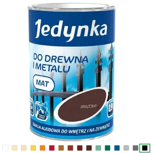 Краска Jedynka алкидная эмаль, матовая черная, 0,9 л