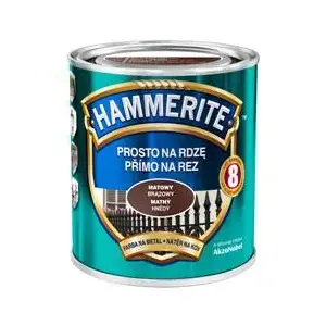 Krāsa metālam HAMMERITE 105005 — pret-rūsas matēta melna 0,7 l