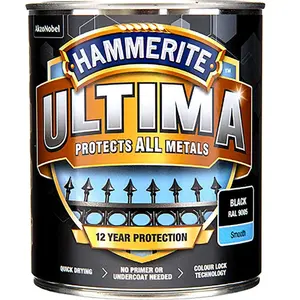 Краска HAMMERITE Ultima для металла, черный RAL 9005, 750 мл