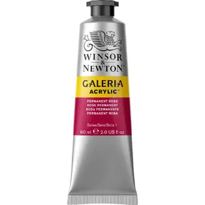Акриловая краска Winsor & Newton Permanent Rose (PR122 • PV19), туба 60 мл