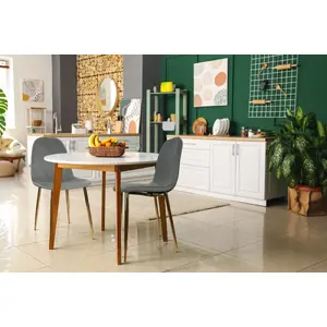Upholstered Office/Salon Chair Nuforma Avellino — grey, model 04K J933ZS/GD