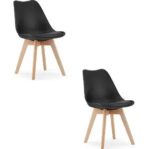 Chair LEOBERT MARK set of 2, black