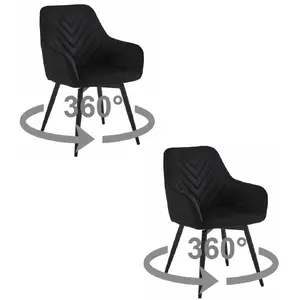 Armchair LEOBERT NANA360 — black velvet upholstery, black legs, model 3967