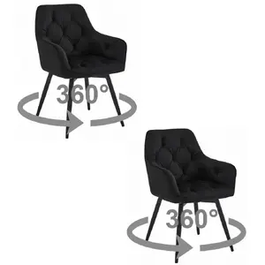 Chair LEOBERT JORK360 — black velvet upholstery, black legs, model 3963_2