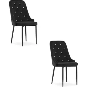 Chair LEOBERT AMORE — set of 2, black