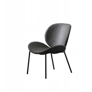 Chair Armchair Nuforma 04k 8625PU velvet upholstery with metal legs