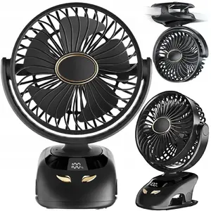 Galda ventilators Tech-Protect Q26A2 ar skavu un pamatni, kompakts pārnēsājams ventilators
