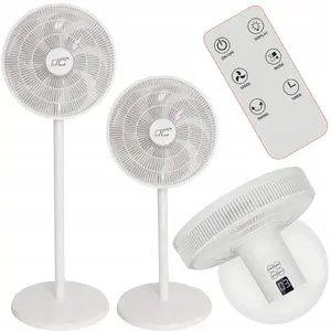 Stāvgaisa ventilators LTC LXWT114 14" 55W ar digitālo displeju, tālvadību un 3 ātrumu režīmiem