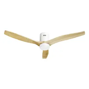 Ceiling household fan Hombli HBCF-0139 — 1320 mm, 6 speeds, 35 W, white/wood
