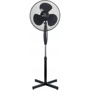 Grīdas ventilators KingHoff KC-2125 — stāvošs elektriskais ventilators, melns