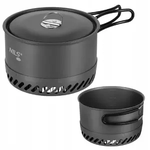 Tourist Cooking Pot Nils Extreme NC4203, Aluminum with Lid, Radiator Base, 1000 ml