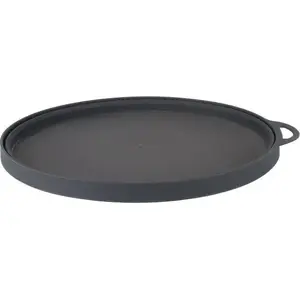 Camping plate LIFEVENTURE Silicone Ellipse FlexiPlate Graphite — collapsible silicone plate for outdoor use