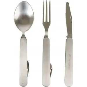Folding Cutlery Set LIFEVENTURE LM9500 — compact portable fork, knife and spoon set
