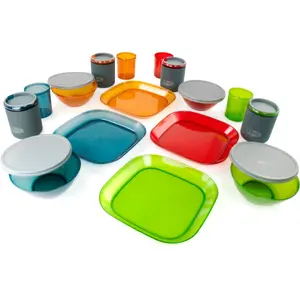 Cookware set gsi outdoors INFINITY 4 Person Deluxe Tableset, 4-place camping tableware