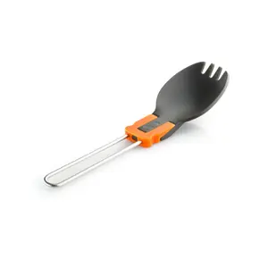 GSI Outdoors Folding Foon Acetal and Stainless Steel, 94×43×15 mm, Black/Orange handle
