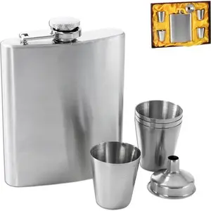Flask set ORION 210 ml with accessories, 6-piece universal kit
