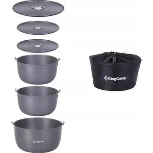 Cookware set KingCamp Climber IV — portable camping cookware set