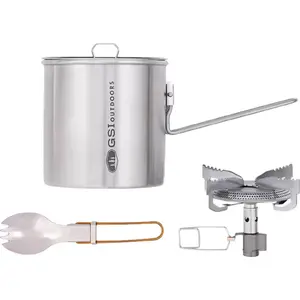 Camping cookware set gsi outdoors Glacier Stainless Explorer Set — stainless steel, multi-piece, universal