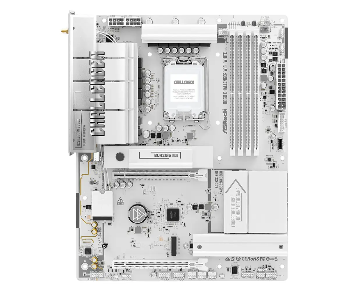 Материнская плата ASRock B860 Challenger WiFi White | LGA 1851 ATX Photo 2
