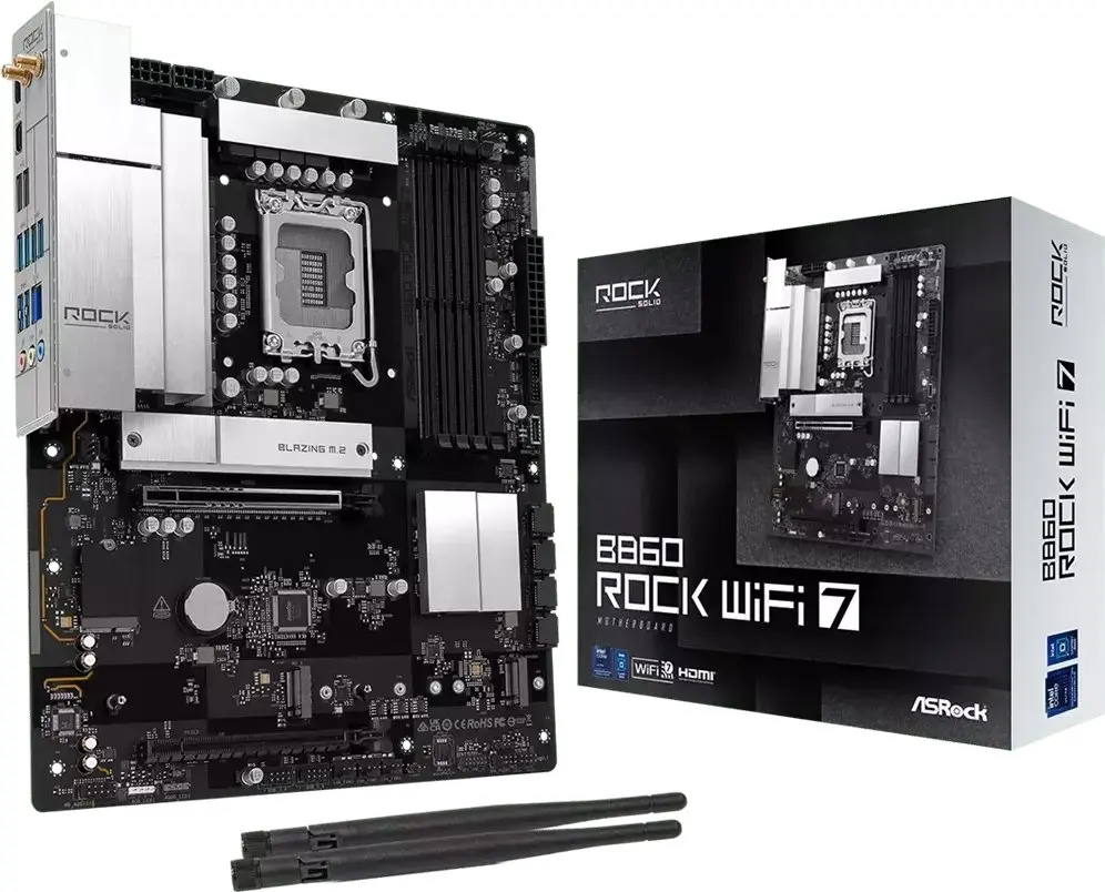 Mātesplate ASRock B860 Rock WiFi 7