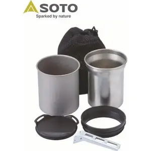 Cooking Set SOTO THERMOSTACK OD-TSK — portable camping cookset, nesting pots and pans