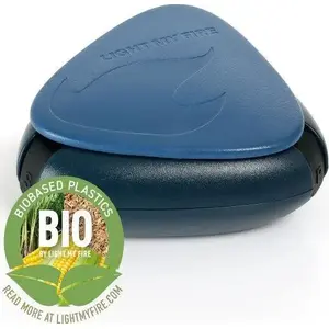 Salt & Pepper Plus BIO grinder by light my fire, refillable spice grinder, hazyblue