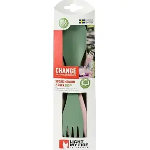 Utensil set Light My Fire Spork M BIO, 2-pack, compostable spork for eating and camping