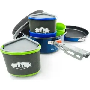GSI Outdoors Bugaboo Ceramic Backpacker Cookware Set – compact camping cookware, ceramic-coated, lightweight
