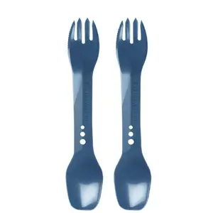 Utensil set LIFEVENTURE Ellipse Spork 2-pack, navy blue, reusable camping sporks
