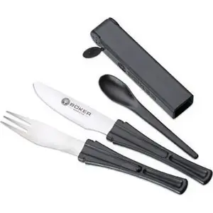 Cutlery set boker 03BO800 stainless steel — portable snack utensil kit