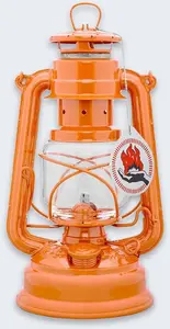 Fuel-powered camping lantern Feuerhand Baby Special 276 — orange, galvanized steel, 0.34 L tank, 20 h burn time