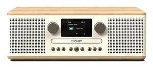 Portable DAB/DAB+/FM Radio Pure Classic C-D6 — 30W RMS, MP3, 3" Subwoofer, TFT 2.4" Display, Oak/White