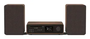 Домашняя аудиосистема Pure Micro HiFi Classic — 50 Вт RMS, 2-полосные динамики, 16,5 см низкочастотные, DAB/DAB+/FM, Spotify, TFT-дисплей, 3,5 мм — черный/орех