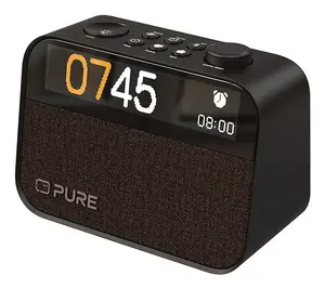 Portable Analog Radio pure Charge — FM 87.5–108 MHz, 11.9 cm Display, Black, 210 mAh